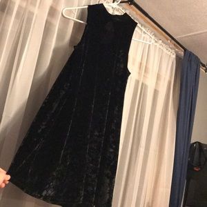 Black velvet dress